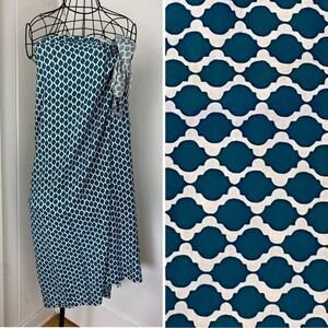 SAN LORENZO Bikinis Moroccan Print Fringe Pareo Sarong